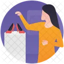 Shoes Shopping Buy Footwear Shoes Salesgirl Icon