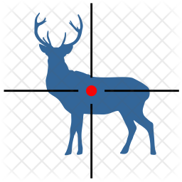 Shoot Deer Icon - Download In Flat Style