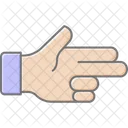 Shoot Hand Lineal Color Icon Icon