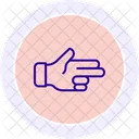 Shoot Hand Color Circle Icon Icon