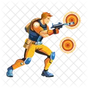 Shooter Character Gaming Fighter Icon