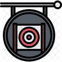 Shooting Range Signboard Shooting Range Board Target Icon