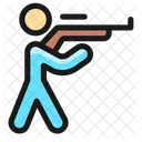 Shooting Rifle Person Aim  Icon