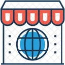 Shop Marketplace Globe Icon