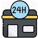Shop 24 Hours 24 Hours Service Icon