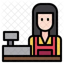 Counter Shop Woman Icon