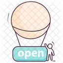 Shop Label Open Label Open Sign Icon