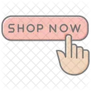 Shop Now Button Lineal Color Icon Icône