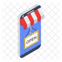 Shop Open Mobile Shop Mobile Store Icon