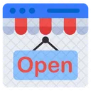 Shop Open Store Open Hanging Board Icon