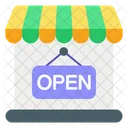 Shop Open Business And Finance Opening Hours Icon