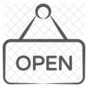 Open Shop Open Tag Shop Open Board Icône