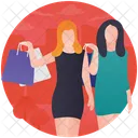 Shopaholic Shoppers Shopping Bags Icon