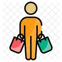 Shopaholic Person Icon