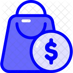 Shoppin Bag And A Dollar  Icon