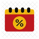 Shopping Discount Calendar Icon