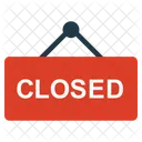 Closed Signboard Shopping Icon