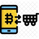 Shopping Bitcoin Cryptocurrency Icon