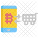 Shopping Bitcoin Cryptocurrency Icon
