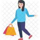 Purchasing Shopping Shopping Girl Icon