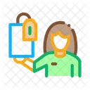 Gift Woman Label Icon