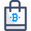 Shopping Bitcoin Bag Bitcoin Sack Icon