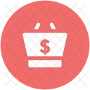 Shopping Basket Dollar Icon