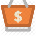 Shopping Basket Dollar Icon