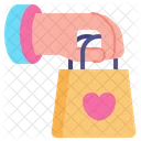 Flat Shopping Bag Icon