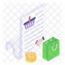 Shopping Contract Shopping Agreement Shopping Paper Icon