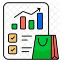 Shopping Analytics Infographic Statistics Icon