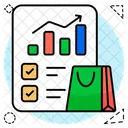 Shopping Analytics Infographic Statistics Icon