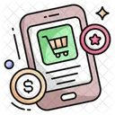 Mobile Shopping Eshopping Ecommerce 아이콘