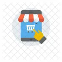 전자상거래 모바일 쇼핑 온라인 구매 아이콘