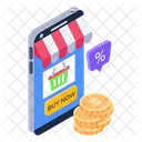 Buy Now Shopping Payment Mobile Shopping Icon