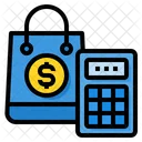 Shopping Bag Calculator Shopping Icon