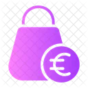 Shopping Bag Digital Money Euro Icon