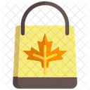 Shopping Bag Maple Leaf Icon