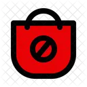 Shopping Bag Banned Icon