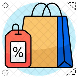 Shopping bag discount  Icon