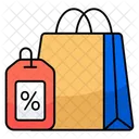 Shopping Bag Discount Handbag Discount Grocery Bag Discount Icon