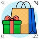 Shopping Bag Gift Handbag Gift Grocery Bag Gift Icon