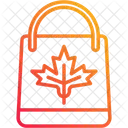 Shopping Bag Maple Leaf Icon