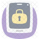 Mobile Lock Flat Rounded Icon Icon