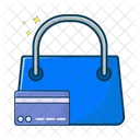 Shopping bag with credit card  Icon