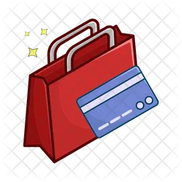 Shopping bag with credit card  Icon