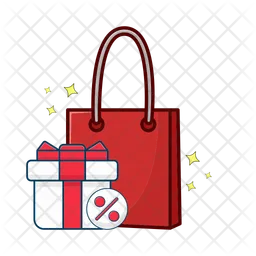 Shopping bag with gift box  Icon