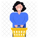 Shopping Bucket Shopping Basket Shopping Wicker Icon