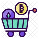 Shopping Basket Digital Asset Cryptocurrency Icon