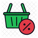 Shopping Basket Discount Percent Icon